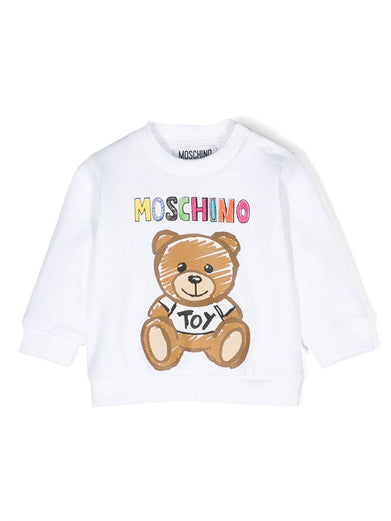 Leo Teddy-print jersey-fleece sweatshirt