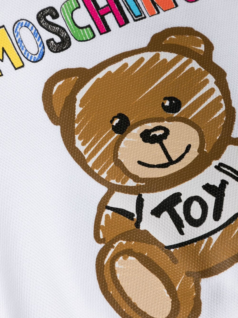 Leo Teddy-print jersey-fleece sweatshirt