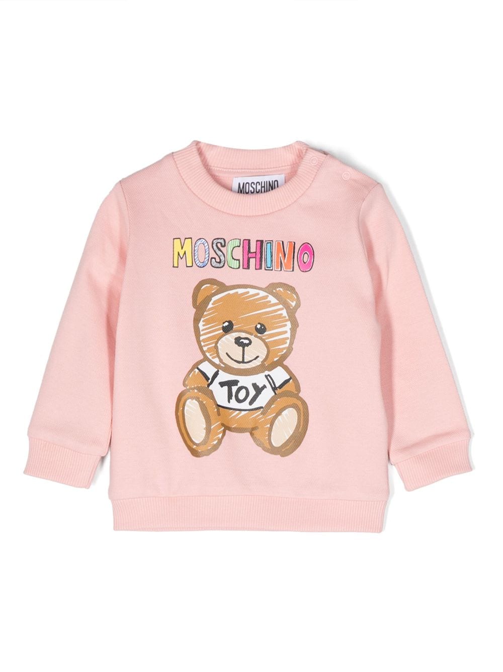 Leo Teddy-print jersey-fleece sweatshirt