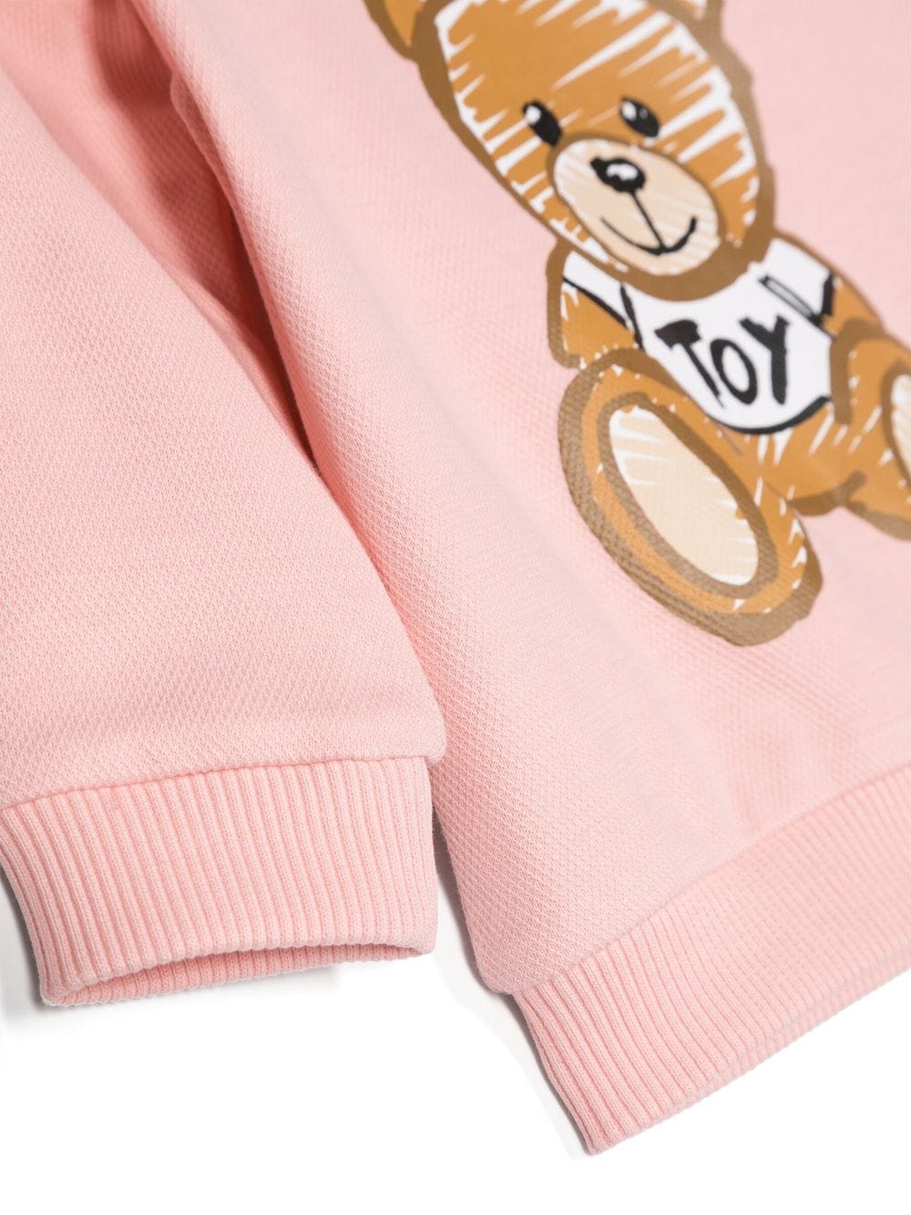 Leo Teddy-print jersey-fleece sweatshirt