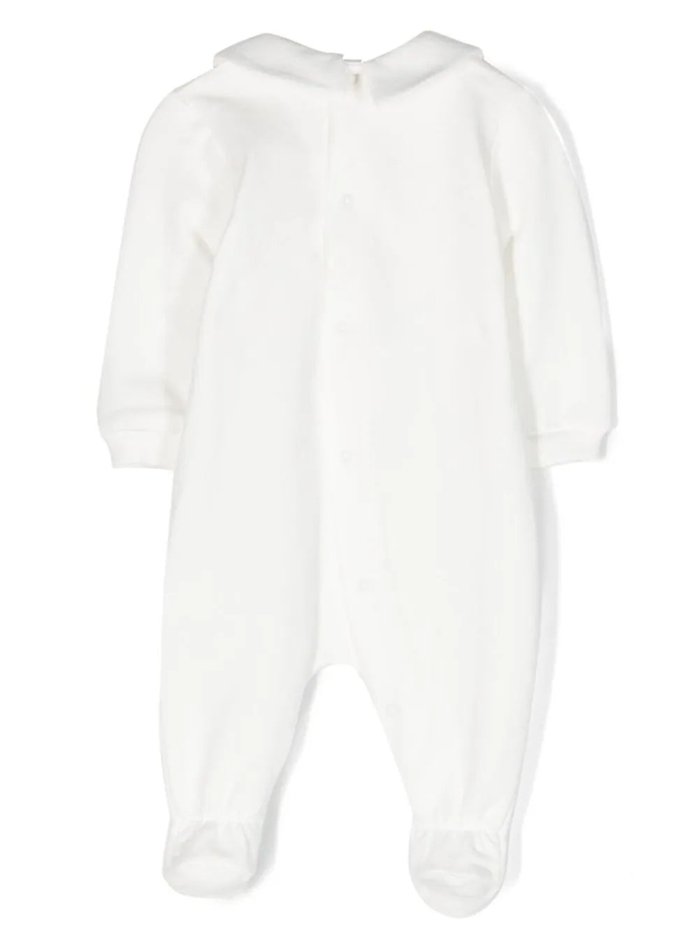 Logo-patch cotton babygrow
