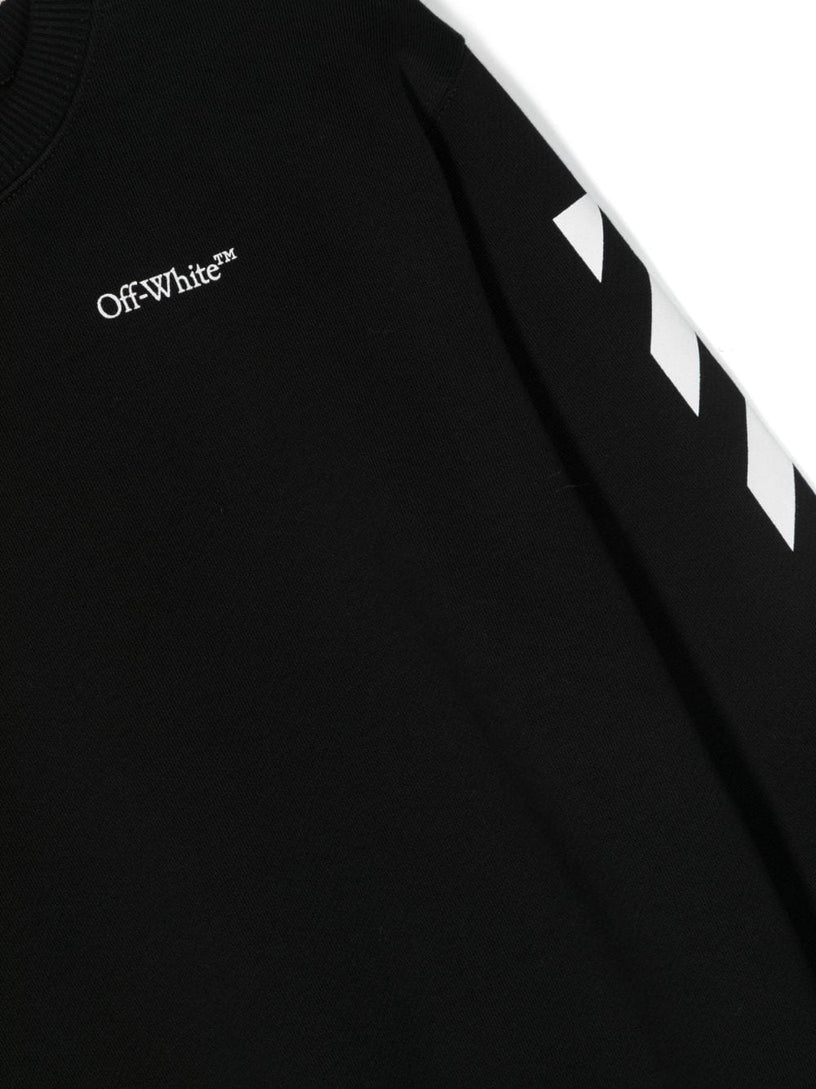 Sweatshirt with logo and diagonals