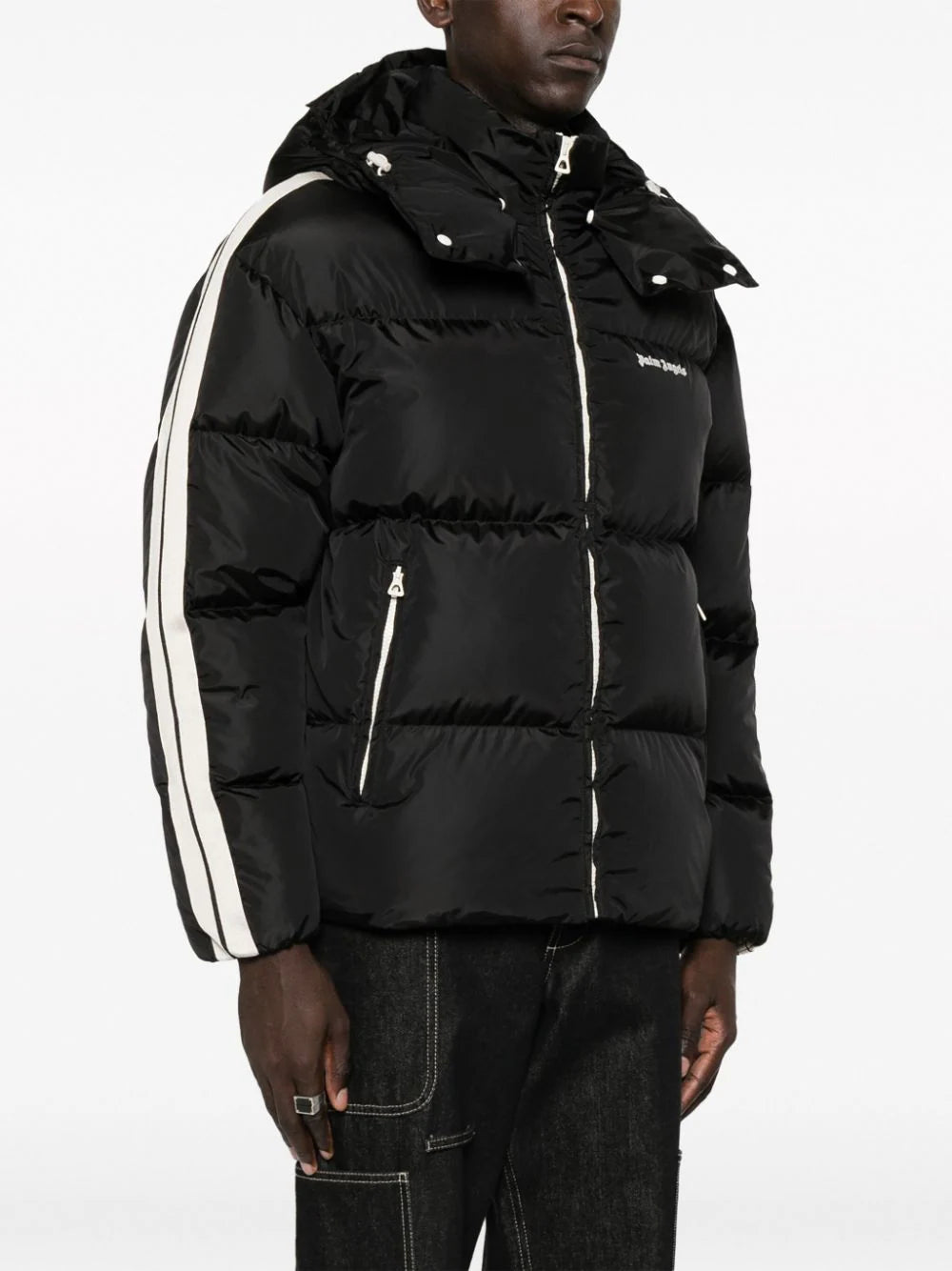 HOODED TRACK DOWN JACKET