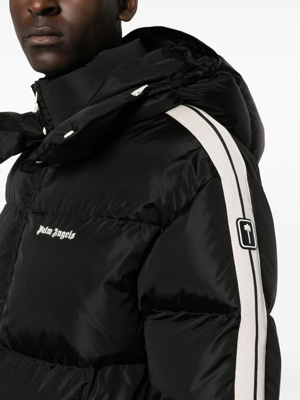 HOODED TRACK DOWN JACKET