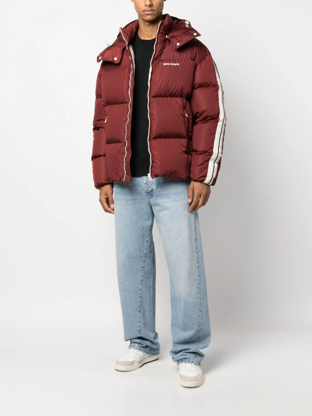 HOODED TRACK DOWN JACKET