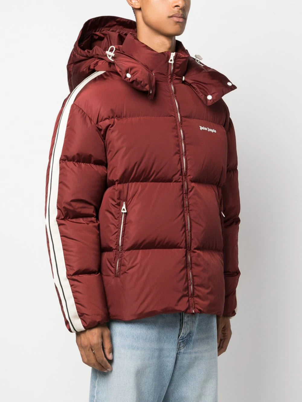HOODED TRACK DOWN JACKET