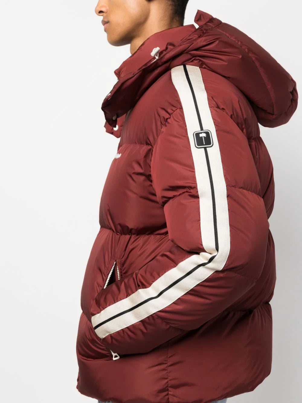 HOODED TRACK DOWN JACKET