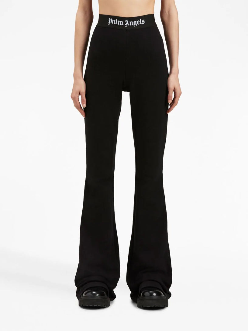 Logo tape flare sweatpants