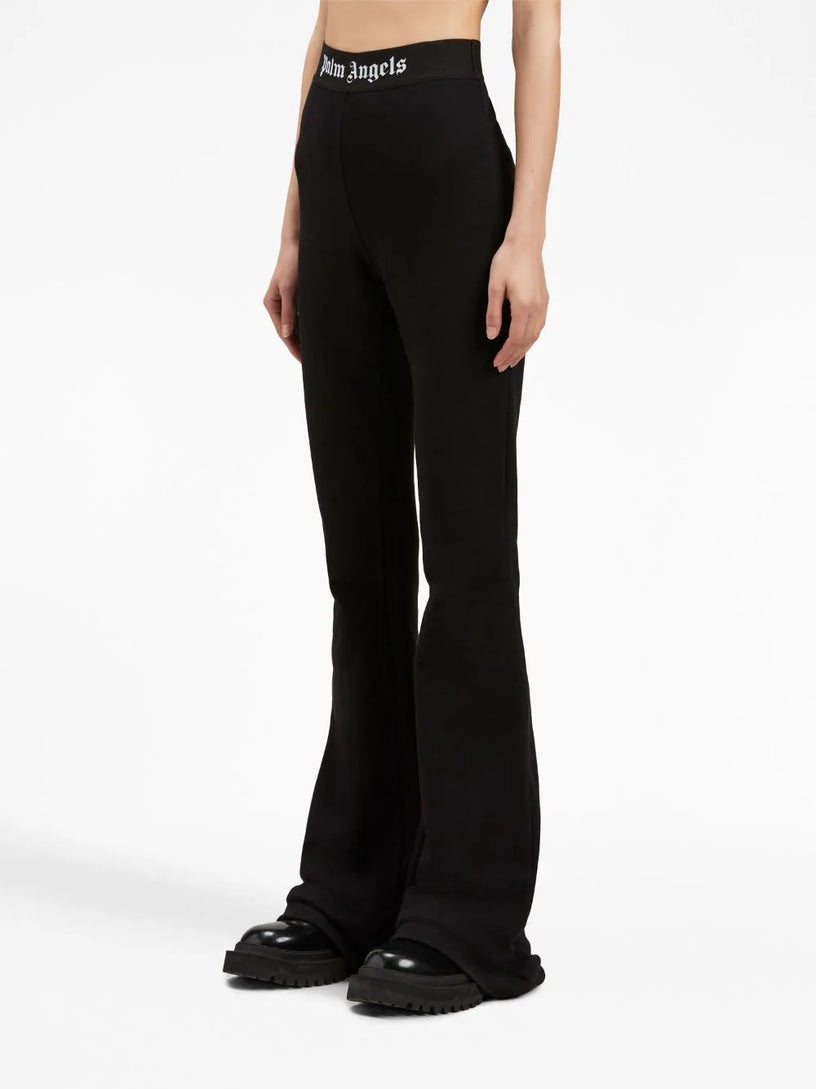 Logo tape flare sweatpants