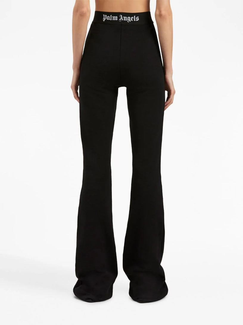 Logo tape flare sweatpants