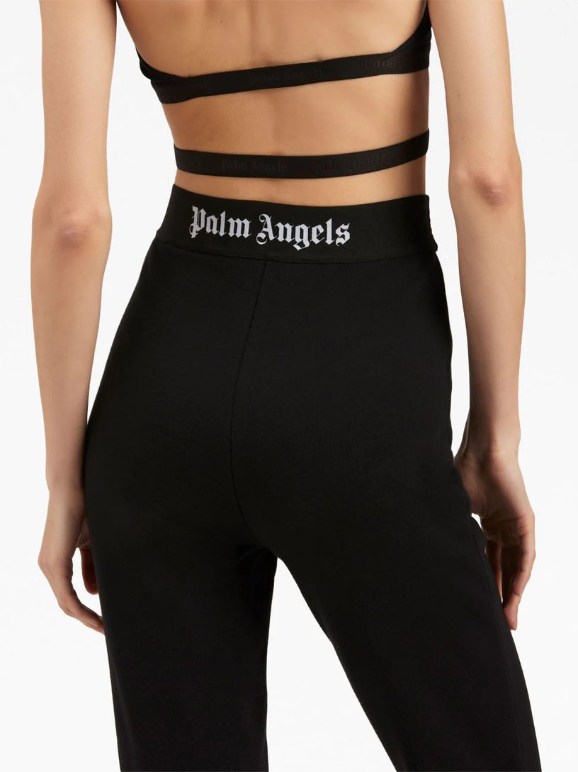 Logo tape flare sweatpants