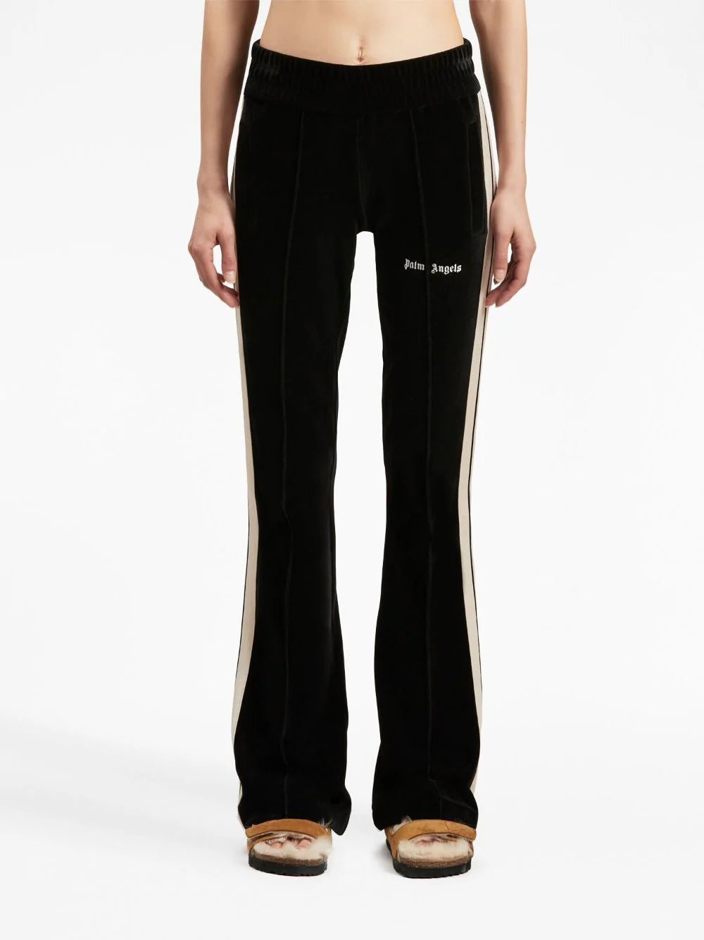 VELVET FLARE TRACK PANTS