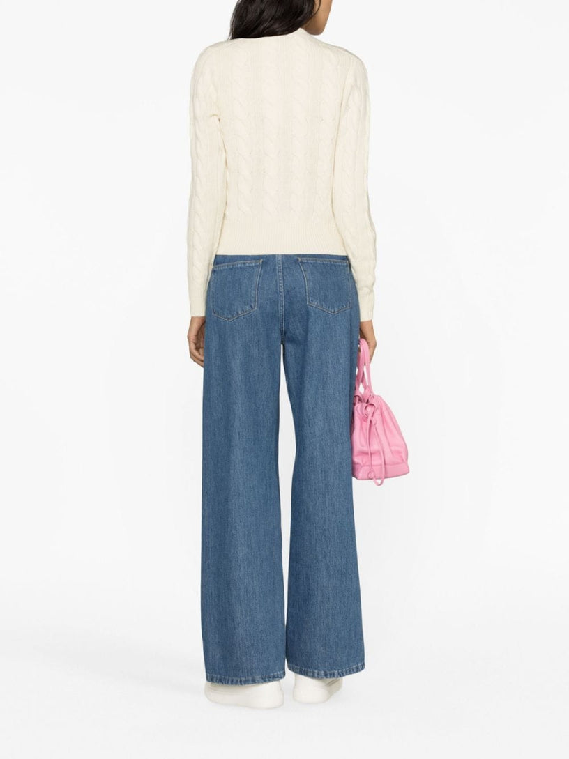 Cable-Knit Wool-Cashmere Cardigan