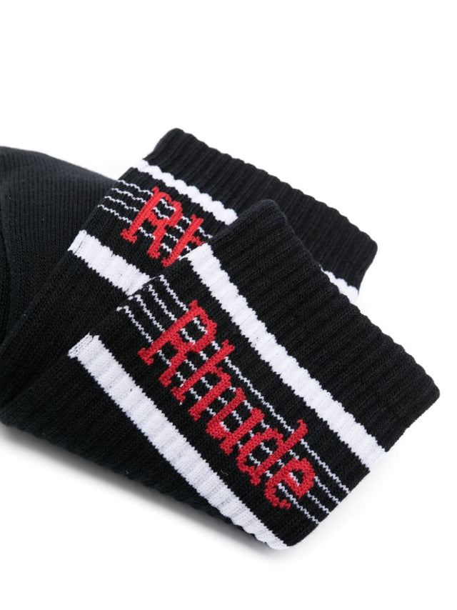 Logo stripe sport sock