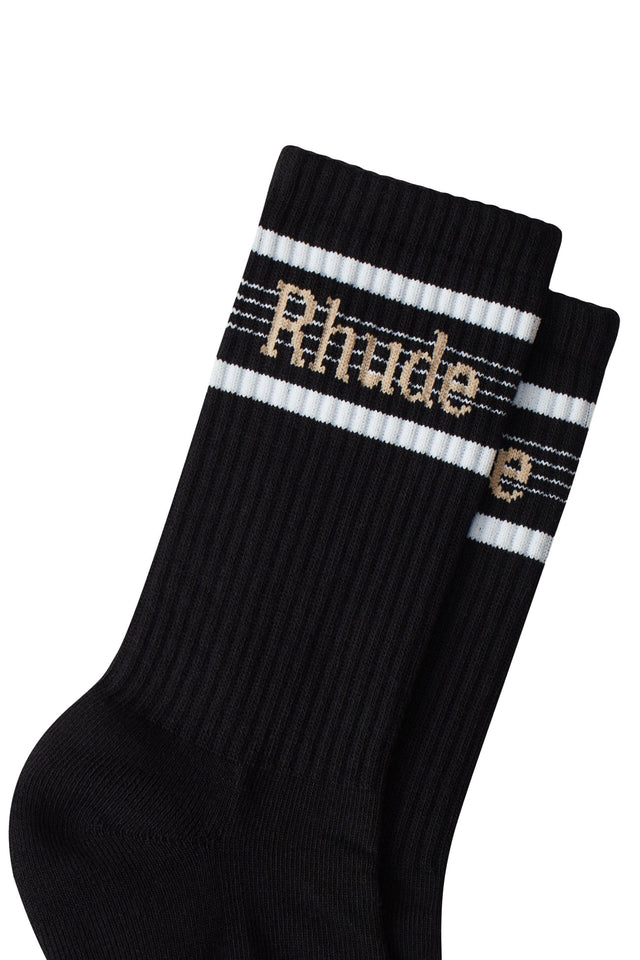 Logo Stripe Sport Socks
