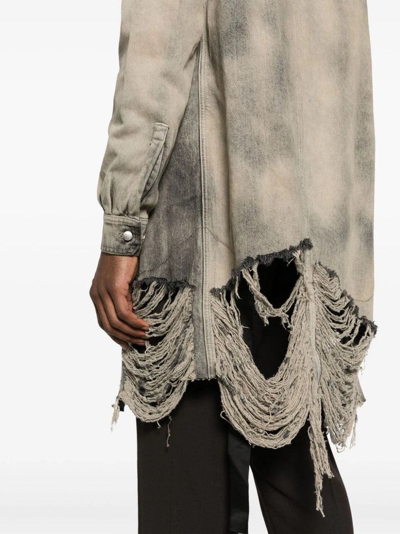 Outershirt in 58 mineral fringed