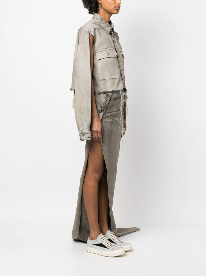Cropped shirt jacket