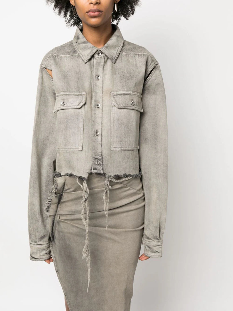 Cropped shirt jacket