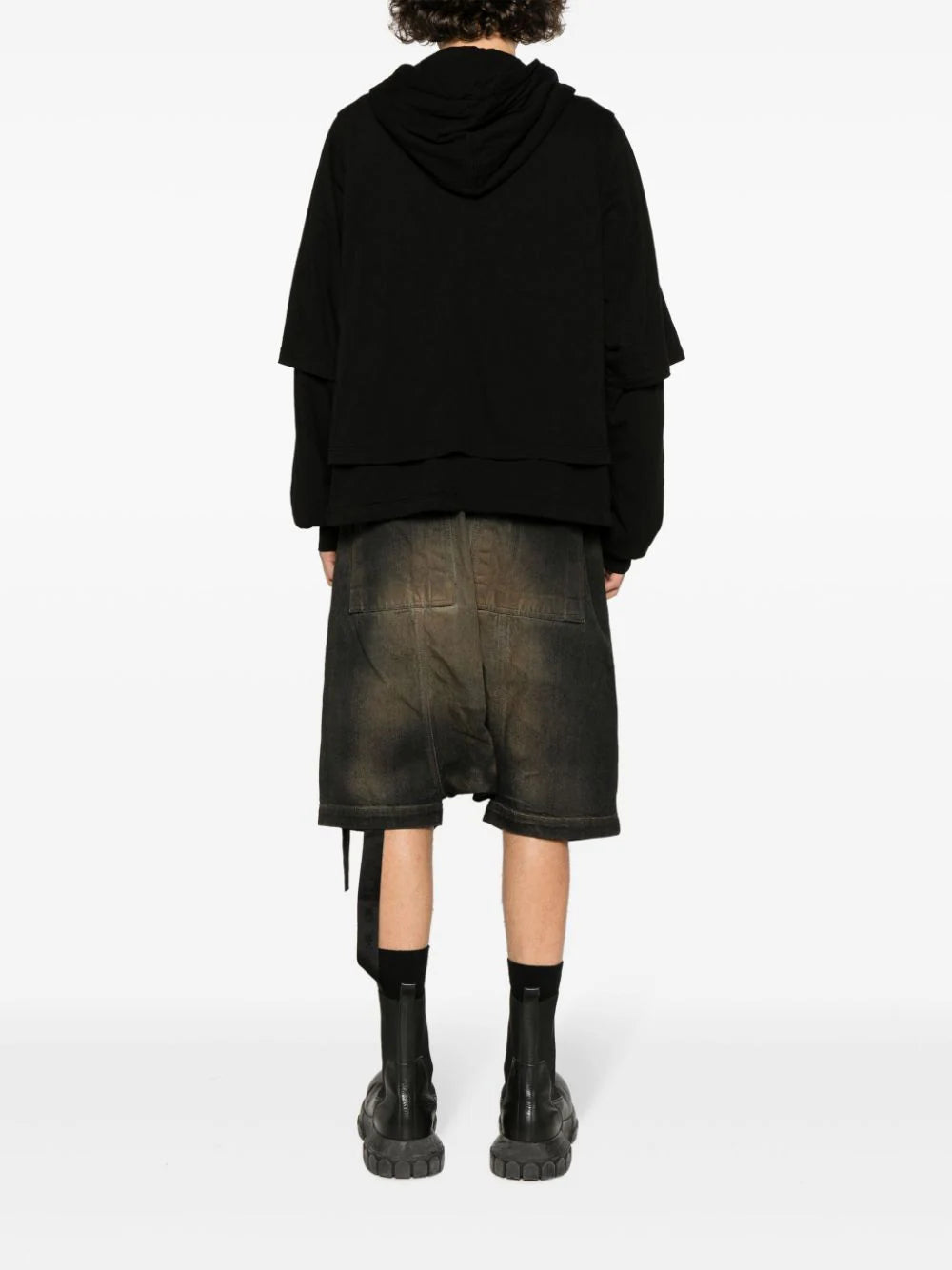 Zipped Hustler Hoodie Rick Owens DRKSHDW Nero | Grifo210