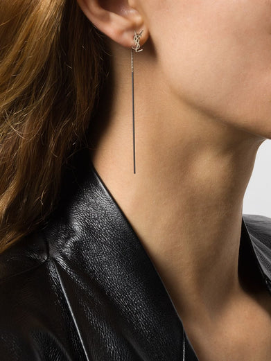 OPYUM Ysl Short Threader Earrings