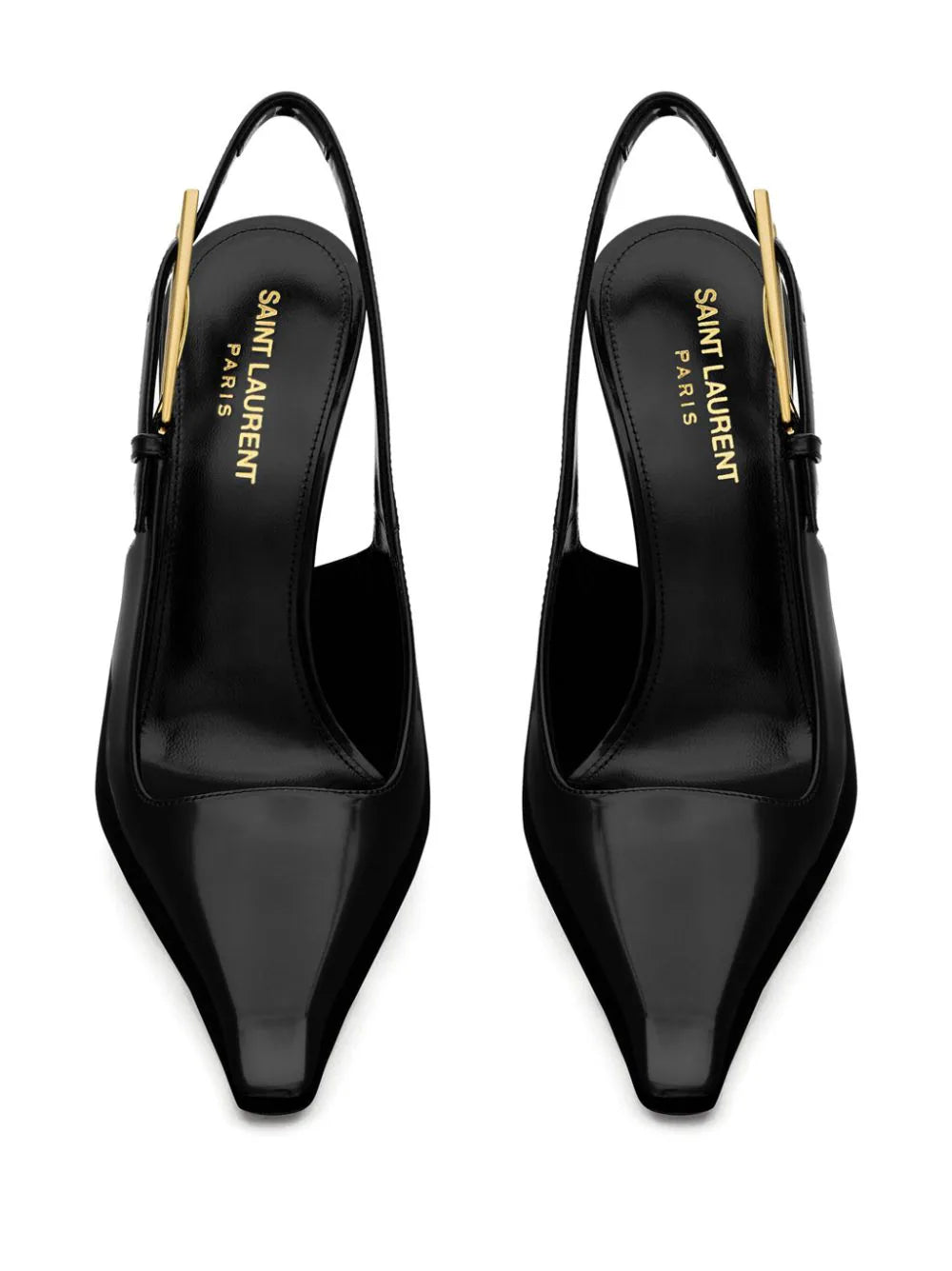 Lee open-back pumps in shiny leather