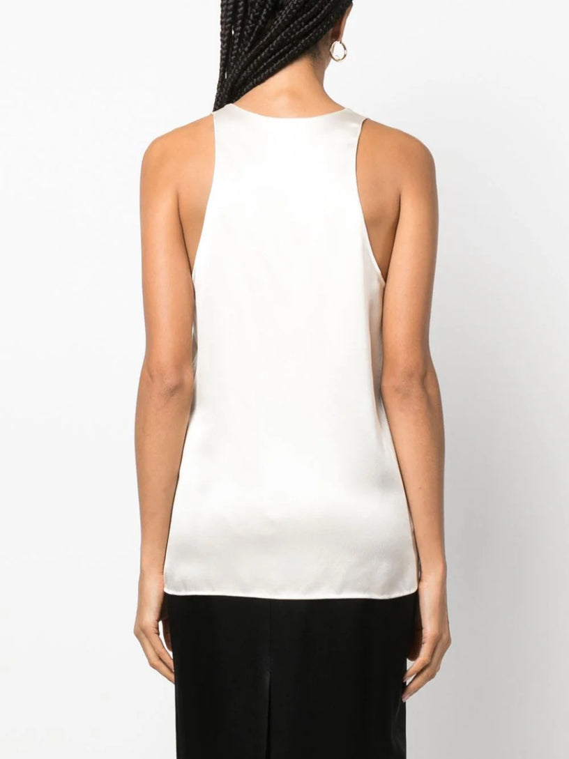 TANK TOP IN SILK SATIN CREPE