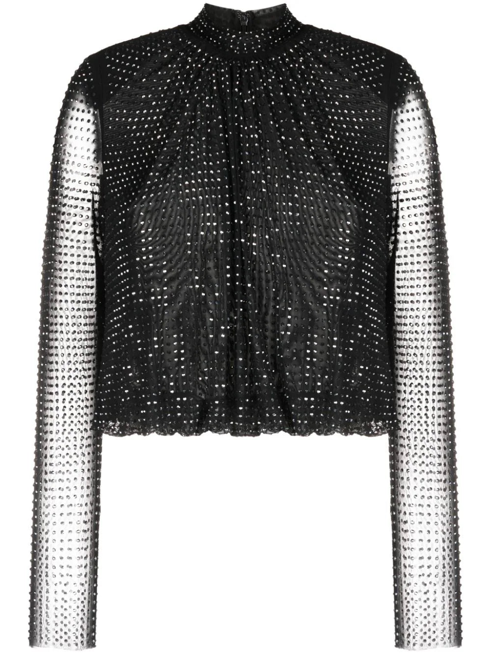 Rhinestone Mesh Top