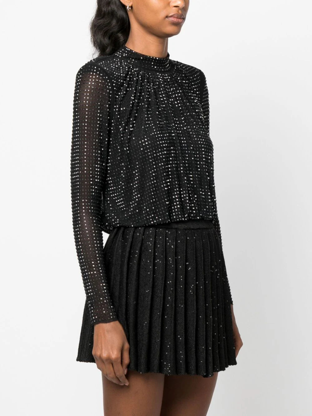 Rhinestone Mesh Top