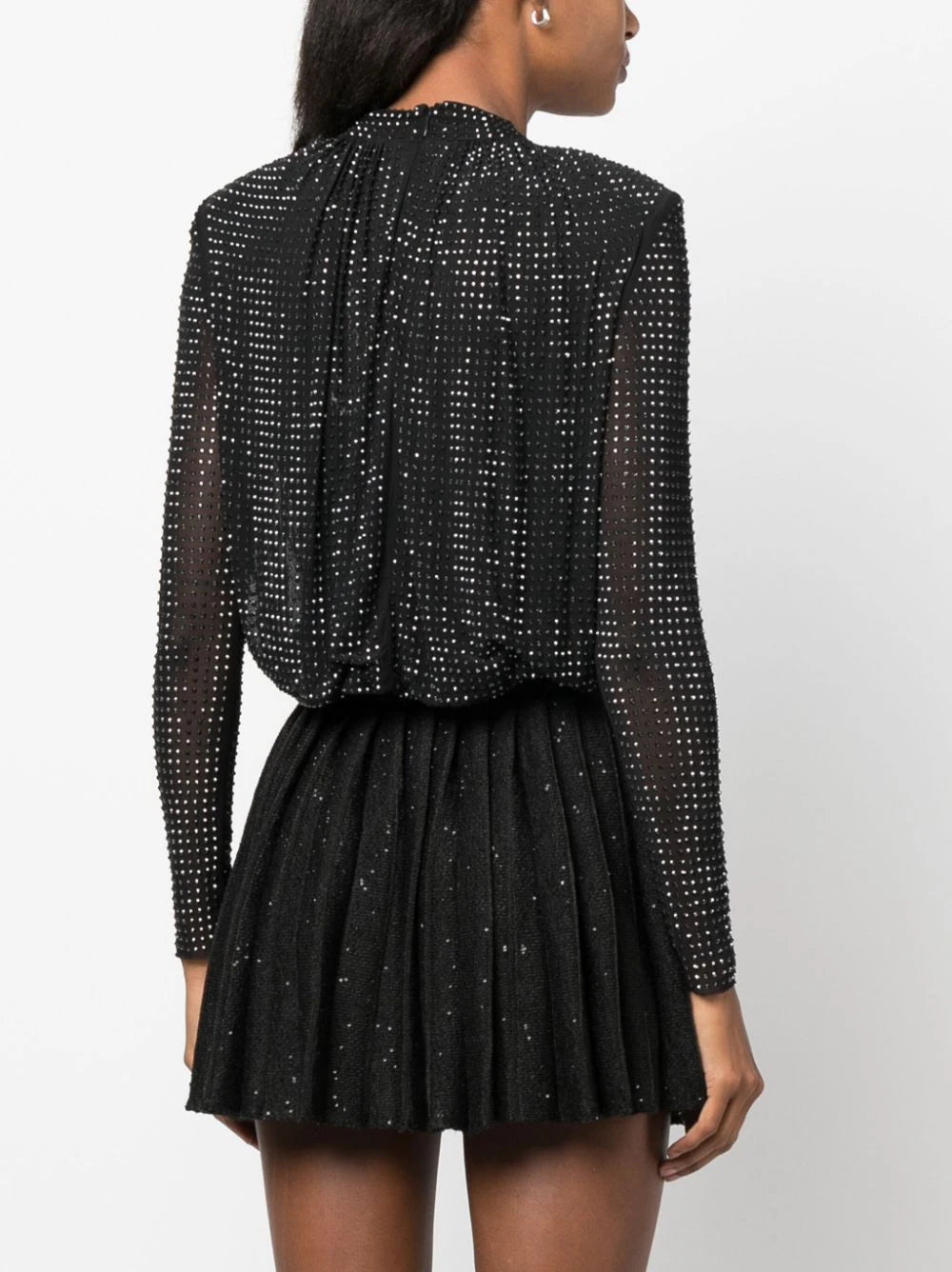 Rhinestone Mesh Top