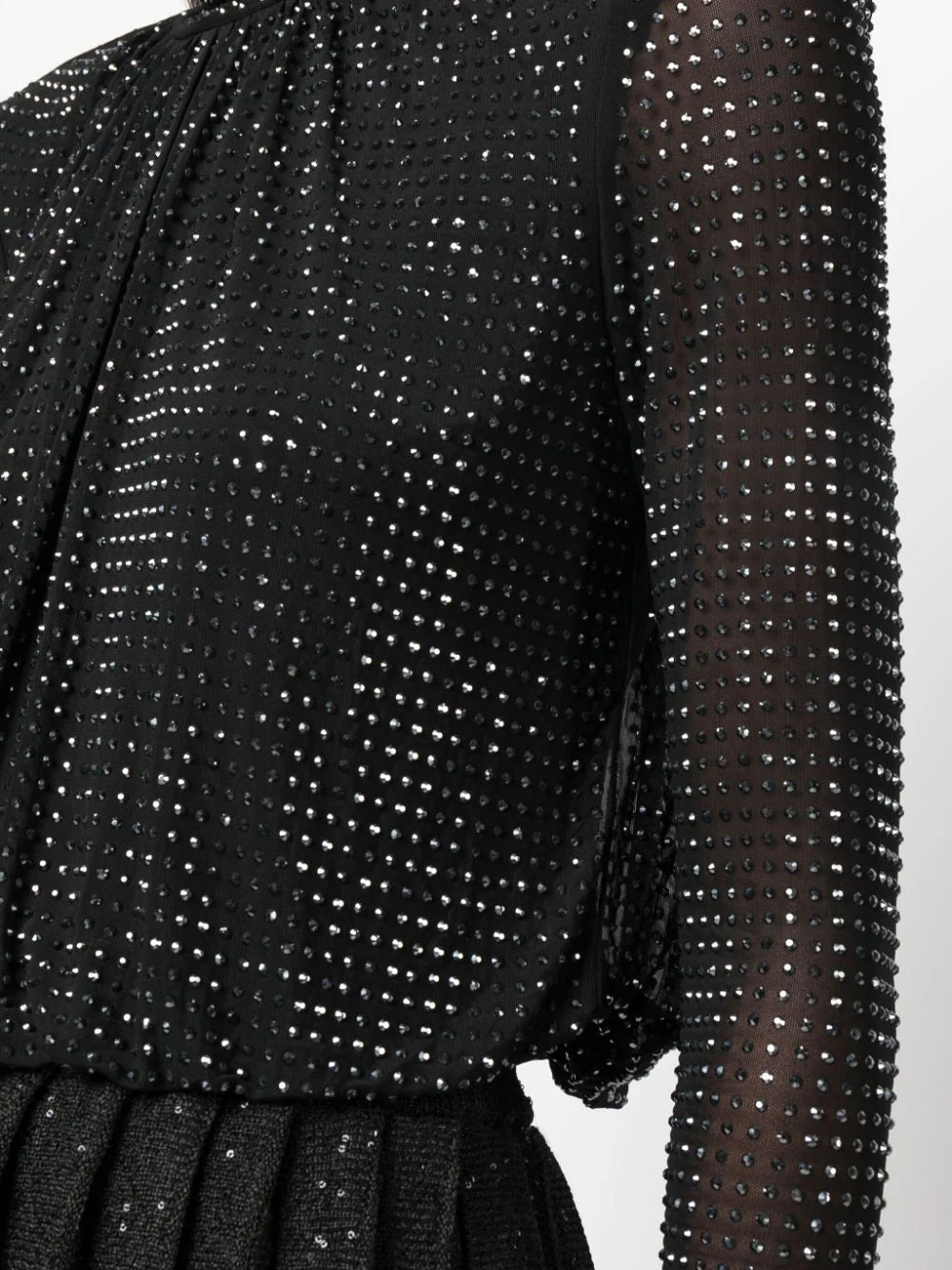 Rhinestone Mesh Top