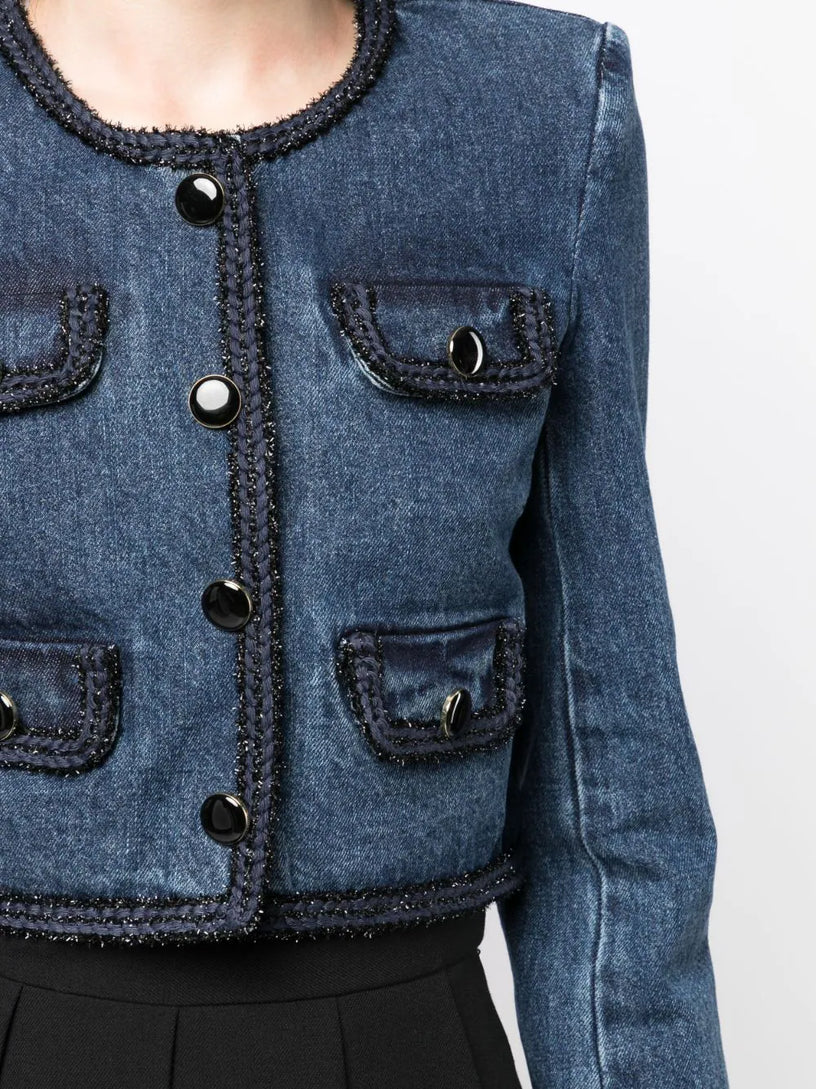 Braid Detail Denim Jacket