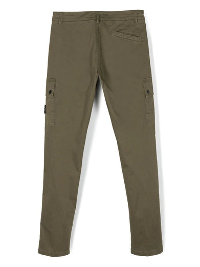 Compass-badge slim-fit cargo trousers