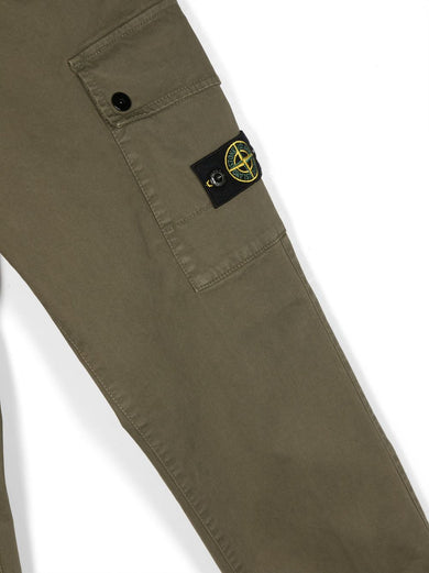 Compass-badge slim-fit cargo trousers