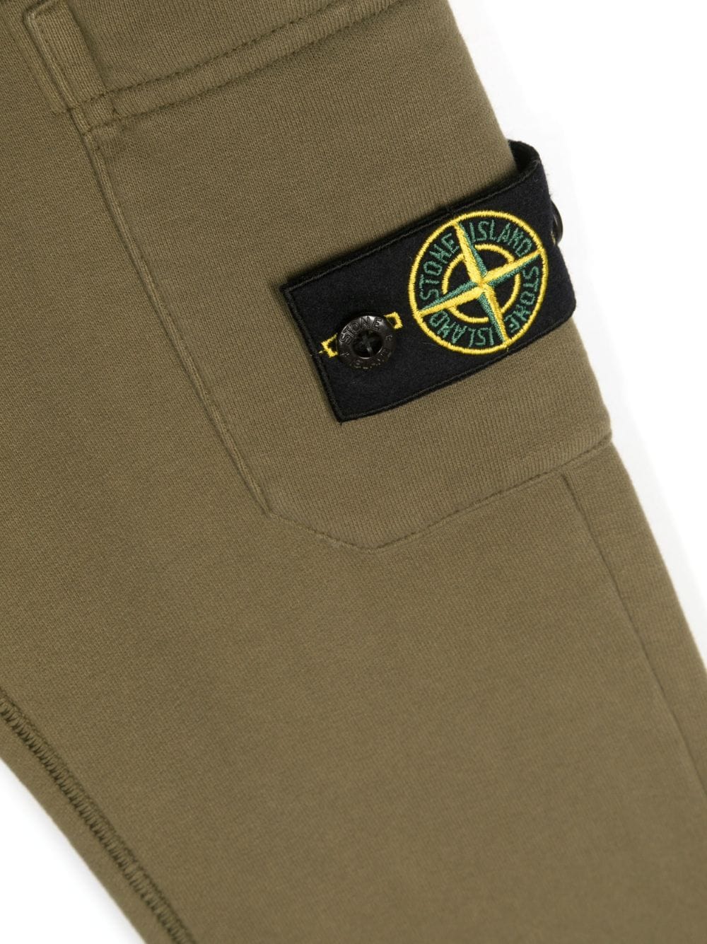 Compass-patch cotton track pants