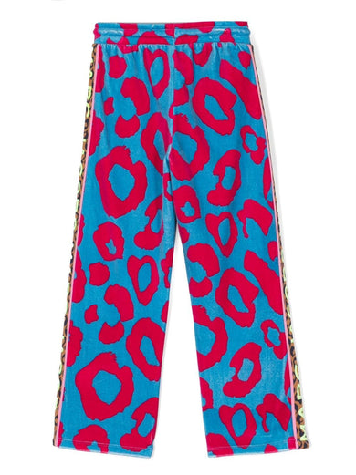 Velvet-effect trousers