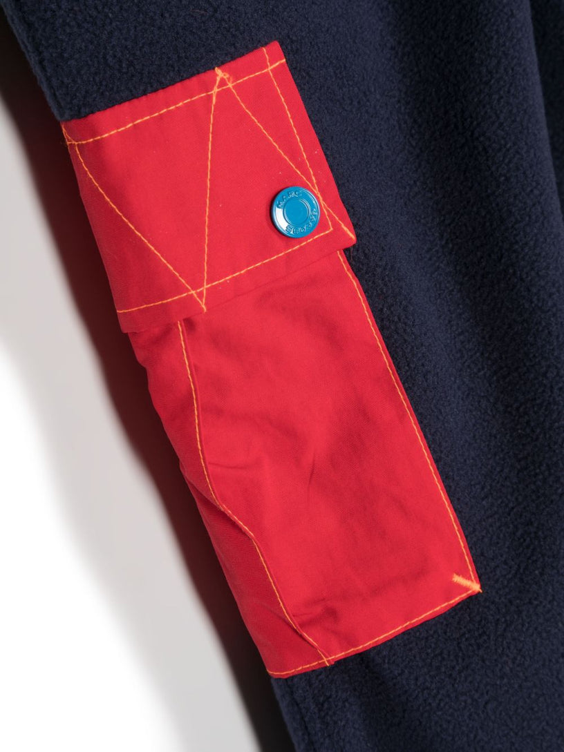 Logo-waistband fleece trousers