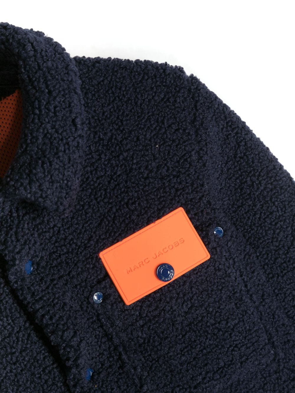 Faux-shearling logo-applique jacket