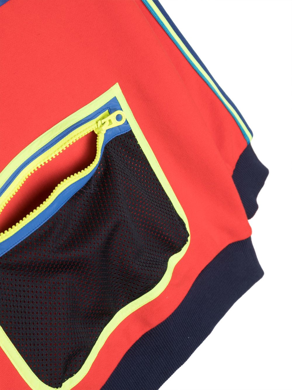 Colour-block logo-print hoodie