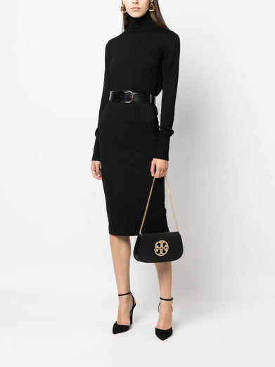 Logo-plaque shoulder bag