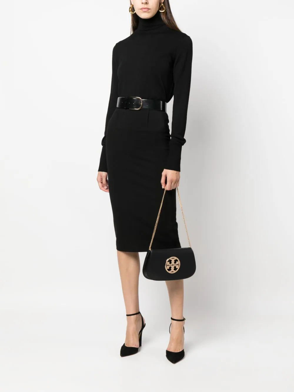 Logo-plaque shoulder bag