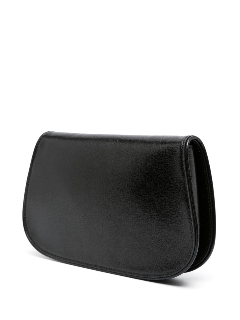 Logo-plaque shoulder bag