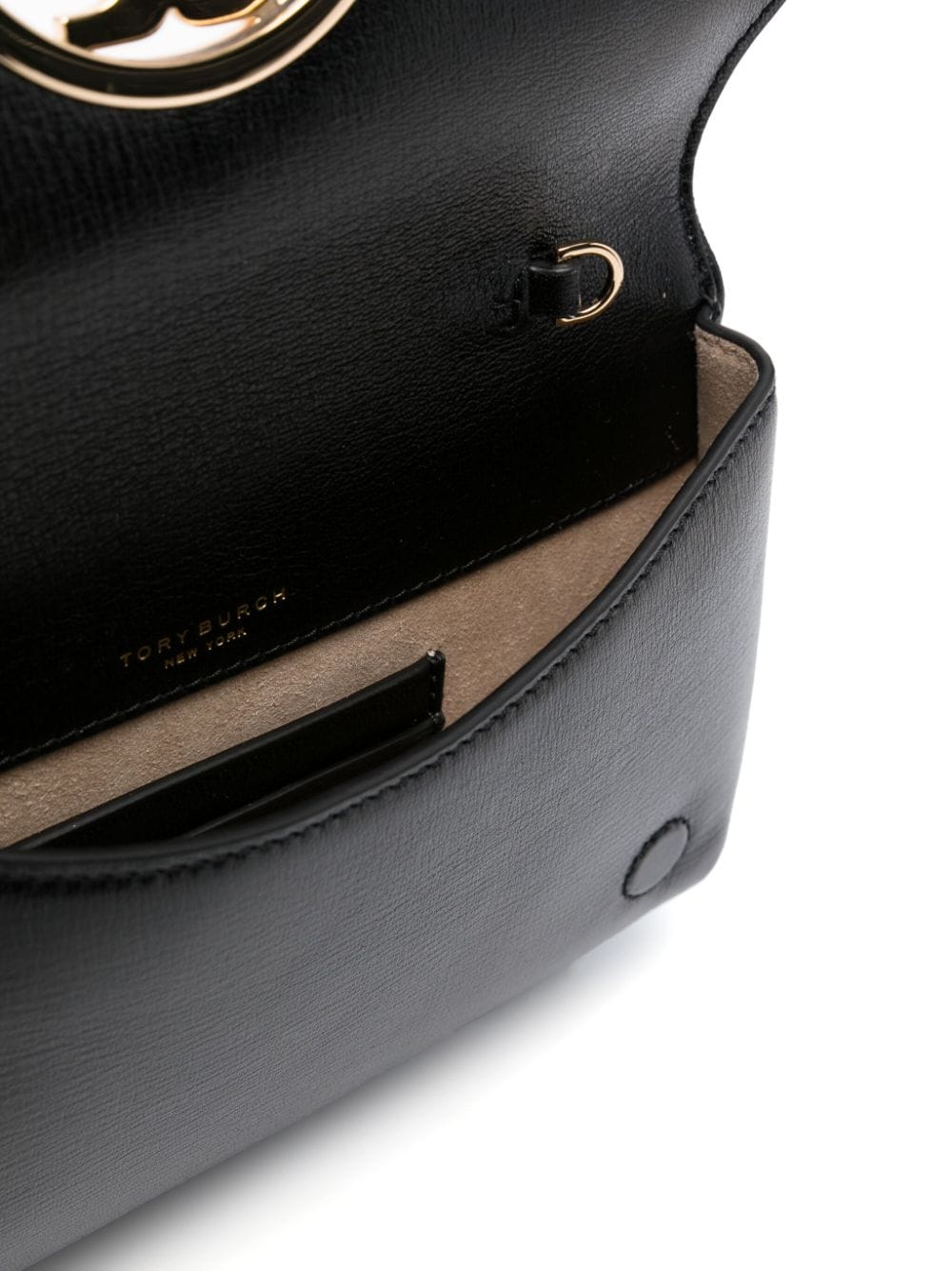 Logo-plaque shoulder bag