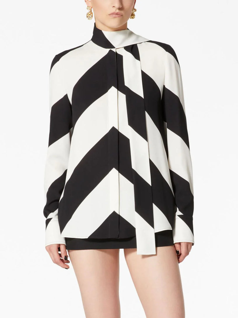 Crepe De Chine Strhype blouse