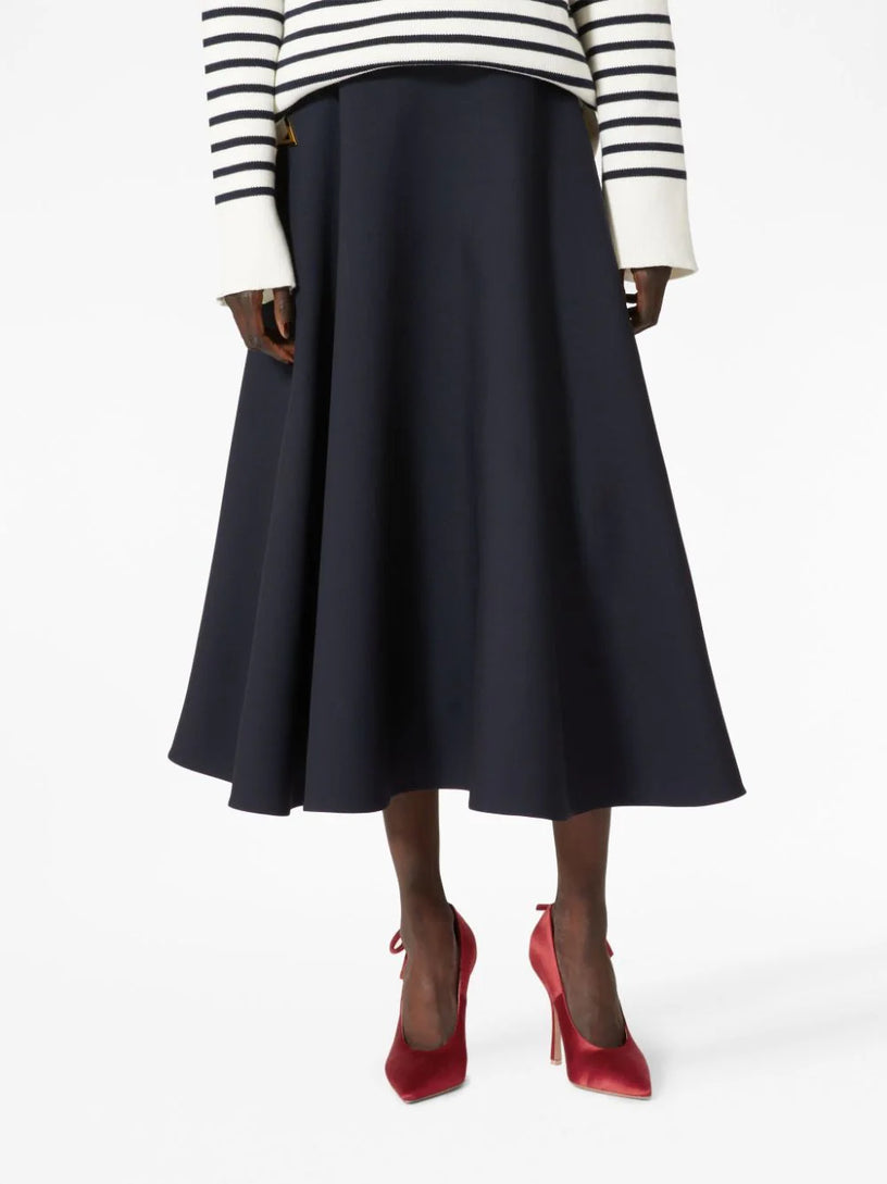 Valentino Crepe Couture Midi Skirt