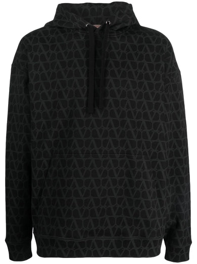 Hooded sweatshirt with all-over Toile Iconographe