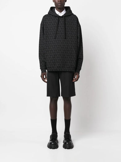 Hooded sweatshirt with all-over Toile Iconographe