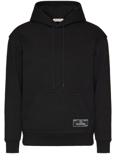 Hooded sweatshirt with Maison Valentino tailoring label