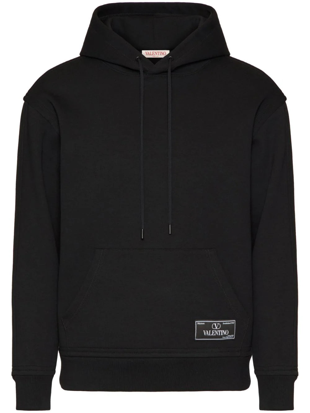 Hooded sweatshirt with Maison Valentino tailoring label