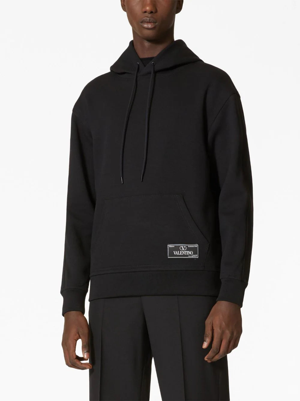 Hooded sweatshirt with Maison Valentino tailoring label
