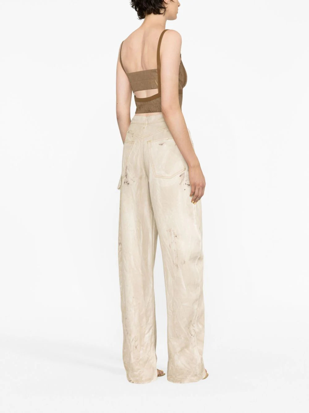 Versace Allover Bustier Top